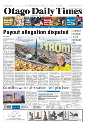 Cover of Otago Daily Times