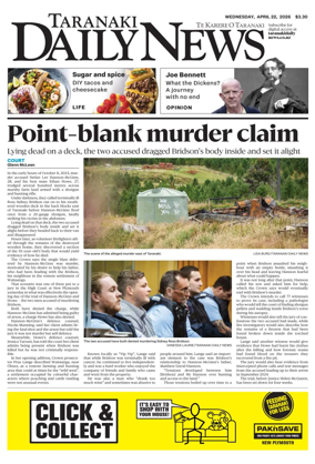 Cover of Taranaki Daily News