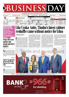 Cover of Business Day (Nigeria)