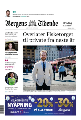 Cover of Bergens Tidende