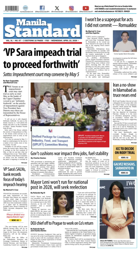 Cover of Manila Standard