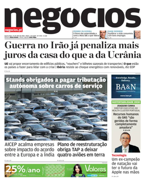 Cover of Jornal de Negocios