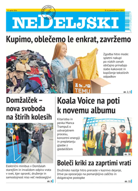 Cover of Nedeljski Dnevnik