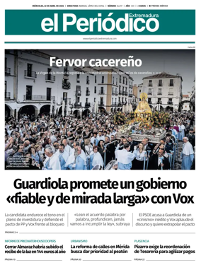 Cover of El Periodico Extremadura