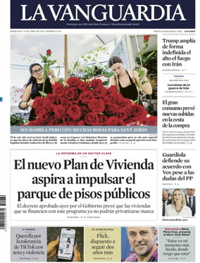 Cover of La Vanguardia (1st Edition)