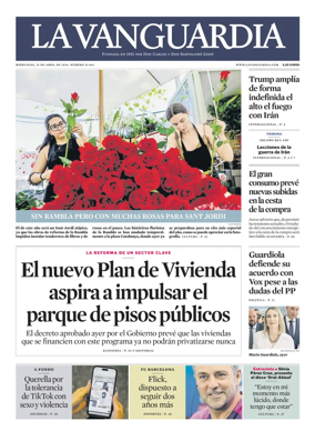 Cover of La Vanguardia