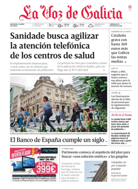 Cover of La Voz de Galicia (A Coruna)