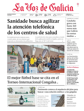 Cover of La Voz de Galicia (Barbanza)
