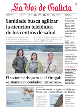 Cover of La Voz de Galicia (Ferrol)
