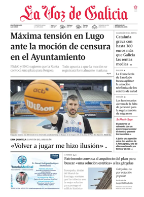 Cover of La Voz de Galicia (Lugo)