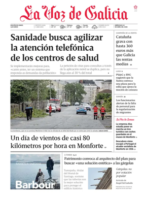 Cover of La Voz de Galicia (Monforte)