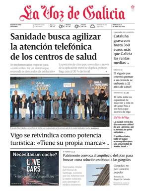 Cover of La Voz de Galicia (Vigo)