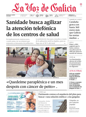 Cover of La Voz de Galicia (Viveiro)