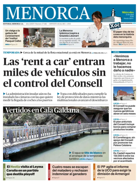 Cover of Menorca Diario Insular