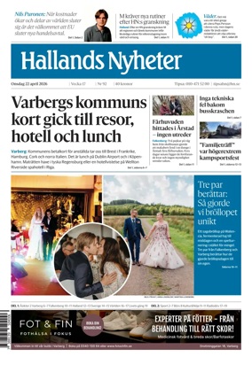Cover of Hallands Nyheter