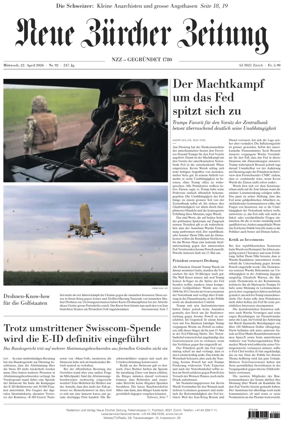 Cover of Neue Zurcher Zeitung