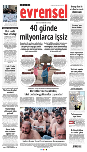Cover of Evrensel Gazetesi