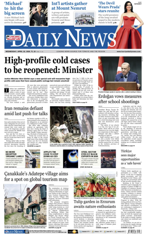 Cover of Hurriyet Daily News & Economic Review