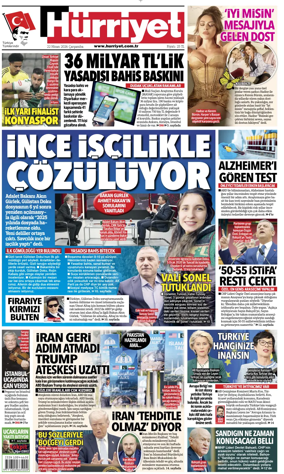 Cover of Hurriyet