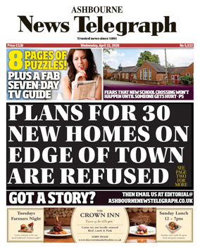 Cover of Ashbourne News Telegraph