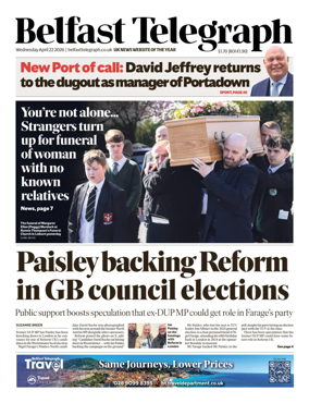 Cover of Belfast Telegraph