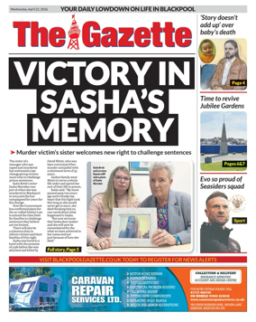 Cover of Blackpool Gazette