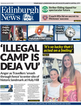 Cover of Edinburgh Evening News