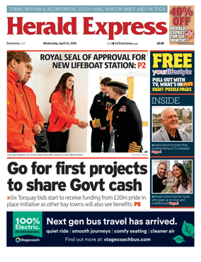 Cover of Herald Express (Torbay Brixham & South Hams Edition)