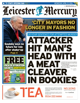 Cover of Leicester Mercury
