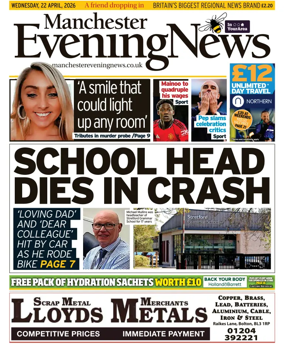 Cover of Manchester Evening News