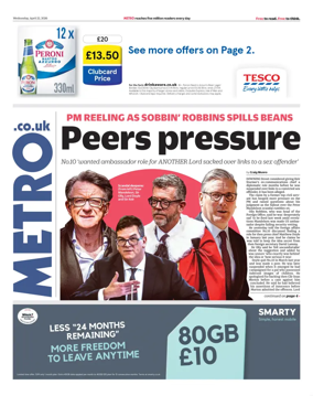 Cover of Metro (UK)