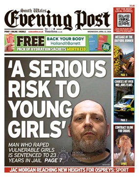Cover of South Wales Evening Post