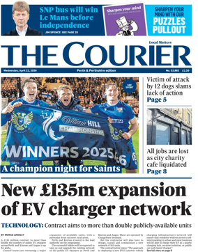 Cover of The Courier & Advertiser (Perth and Perthshire Edition)