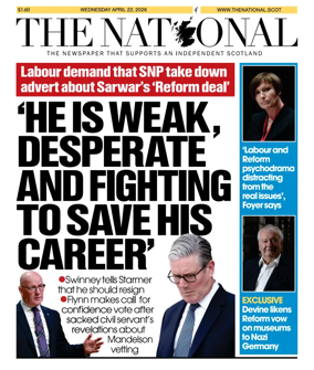 Cover of The National (Scotland)