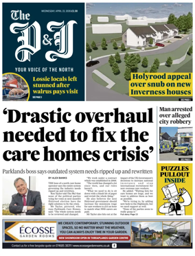 Cover of The Press and Journal (Inverness Highlands and Islands)