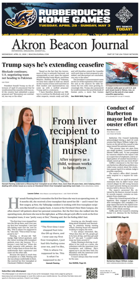 Cover of Akron Beacon Journal