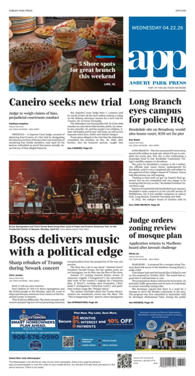 Cover of Asbury Park Press