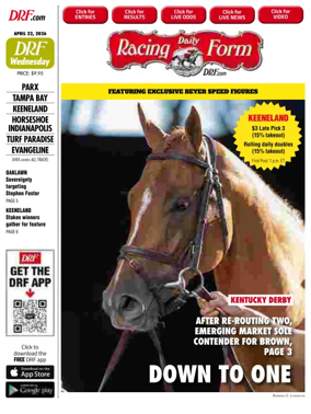 Cover of Daily Racing Form National Digital Edition