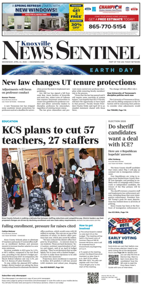 Cover of Knoxville News Sentinel