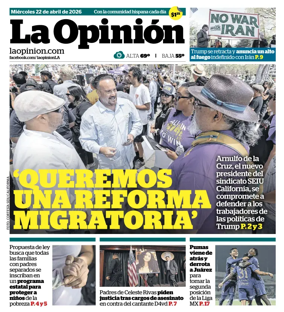 Cover of La Opinion