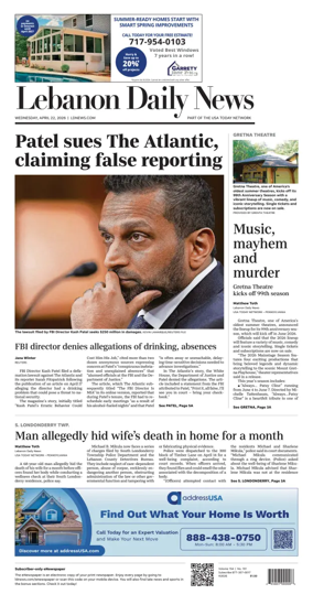 Cover of Lebanon Daily News