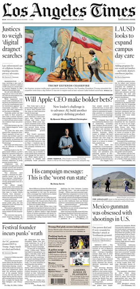 Cover of Los Angeles Times