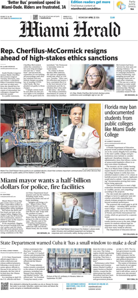 Cover of Miami Herald