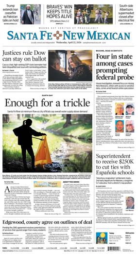 Cover of Santa Fe New Mexican