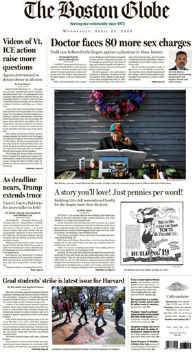 Cover of The Boston Globe