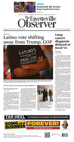 Cover of The Fayetteville Observer