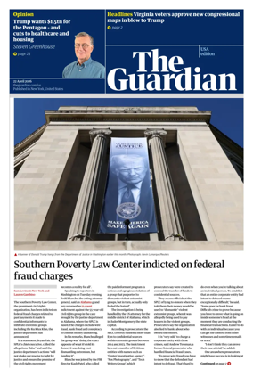 Cover of The Guardian (USA)