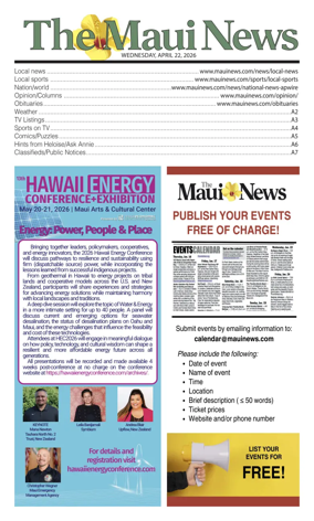 Cover of The Maui News