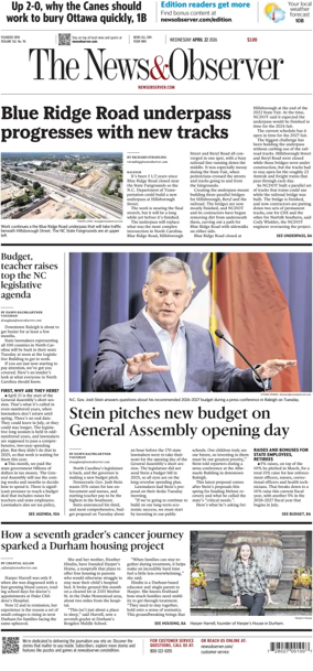 Cover of The News & Observer