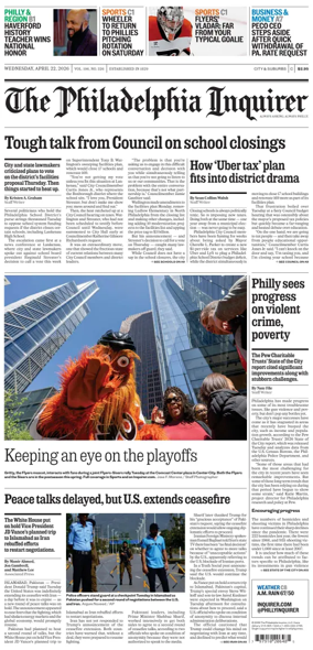 Cover of The Philadelphia Inquirer (South Jersey edition)